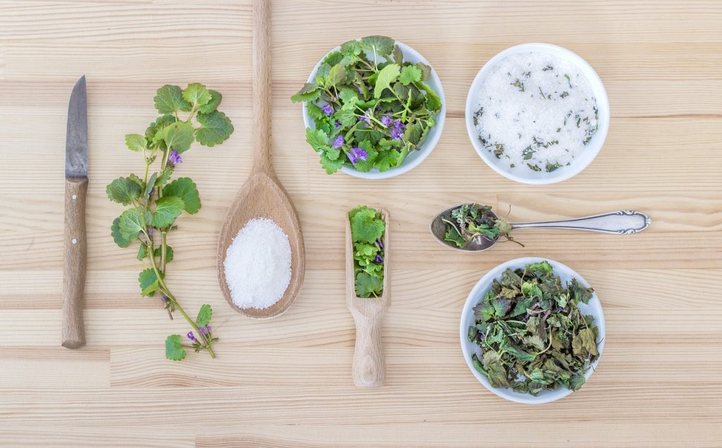 Eat Salt Kitchen Season Table Knife Spoon Herbs